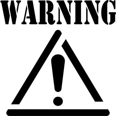 Warning Safety Symbol Stencil